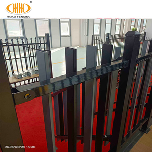 Recinzioni esterne esterne esterne in alluminio con <span class=keywords><strong>recinzione</strong></span> tubolare in alluminio di design moderno 8 piedi di altezza con cancelli - Product Image 6