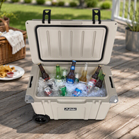 Nevera Portátil Térmica Impermeable AHIC de 50QT con Ruedas para Acampar, Hacer Barbacoas y Picnics