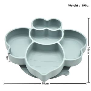 Plato de silicona con forma de abeja para bebé, plato de alimentación sin derrames, sin Bpa, plato de cena de silicona - Product Image 3