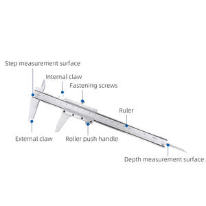 Calibradores <span class=keywords><strong>Vernier</strong></span> imperiales métricos de alta precisión de 0-150mm 0-200mm 0-300mm herramienta de medición de acero al carbono de acero inoxidable - Product Image 2