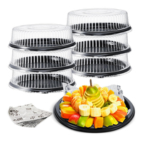 Boîte à gâteau ronde de 12 pouces de haute qualité pour anniversaire, conteneur à emporter, transparente en PET, emballage de gâteau, boîtes en plastique transparentes
