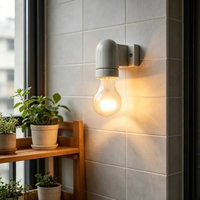 Douille de lampe vintage E27 en porcelaine, noire et blanche, en céramique, support mural ou de plafond, résistante aux hautes températures, pour ampoule Edison