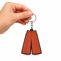 Weicher Flexibler Flacher PVC-Schlüsselanhänger in Hosenform für Herren Individuell Bedruckter Schlüsselanhänger für Boutique Großhandel Souvenir Geschenk