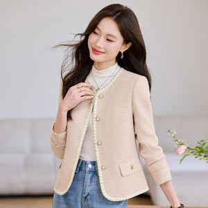 Trajes de negocios formales de limpieza en seco para <span class=keywords><strong>mujer</strong></span> con decoración de botones Entrevistas de oficina Chaquetas de viaje - Product Image 5