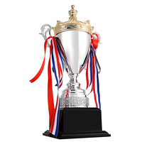 Trophées et récompenses personnalisés 50cm Grand gagnant en métal World Trophy Cup Award pour les tournois Sports Soccer Basketball League