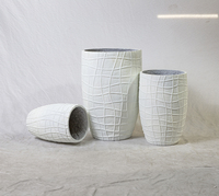 Lot de pots à fleurs en ciment écologiques et durables, vente en gros d'usine, pour la maison, le jardin, la chambre et les restaurants, avec couleur personnalisable