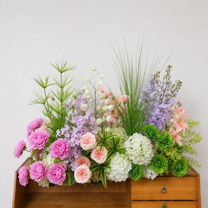 Tira de Espuma Floral de Seda Hecha a Mano, Estilo Natural, para Decoraciones de Mesa y Pasillo en Bodas, Día de San Valentín y Día de la Madre - Product Image 1