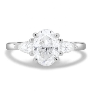 Ngagation-Anillo de boda con diamantes cultivados en laboratorio, anillo de oro de 18 quilates con rilogía de 1 quilate - Product Image 1