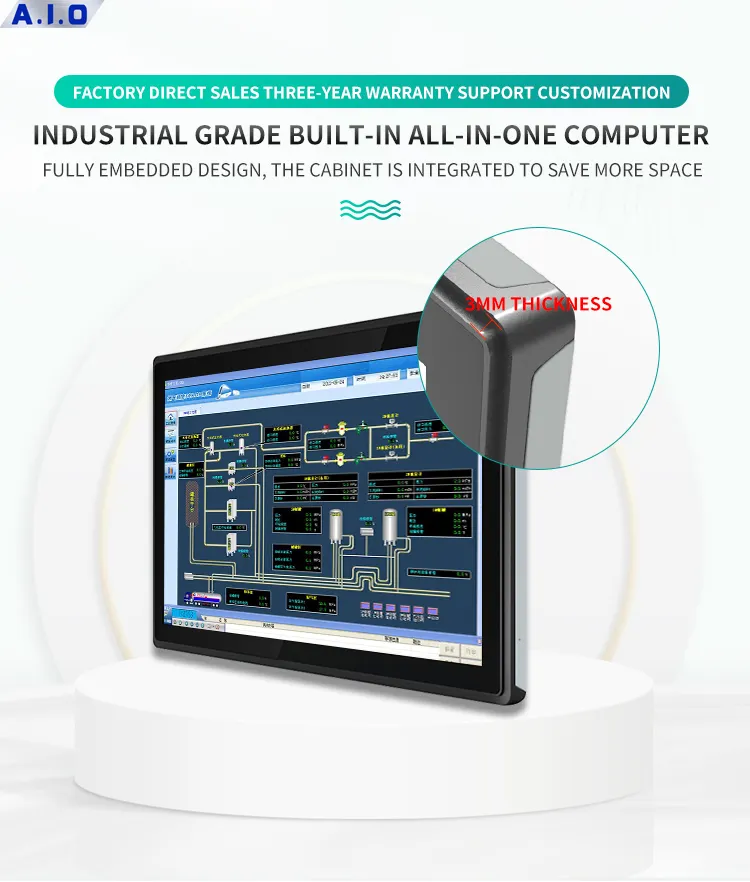 Rk3288 Rk3399 Rk3566 Rk3568 Embedded Wide Tablet Multi formato Ip65 impermeabile 7 10.1 pollici Touchscreen industriale Android pannello Pc