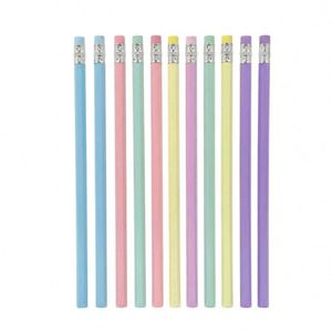 Crayons en bois hexagonaux certifiés HB, couleur macaron, vente en gros d'usine, pas chers, pour étudiants, écriture, dessin, école, bureau - Product Image 1