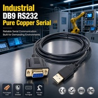 Cable Serial Industrial ANNXIN DB9 RS232 de 9 Pines, Macho a Hembra, Extensión Blindada de Cobre Puro para PLC CNC, Venta al Por Mayor