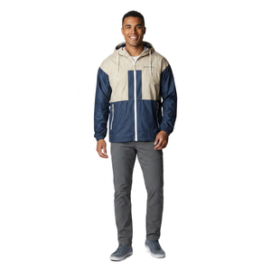 Veste coupe-vent en nylon de haute qualité pour hommes veste coupe-vent respirante à capuche et fermeture éclair avec logo personnalisé vente en gros - Product Image 1
