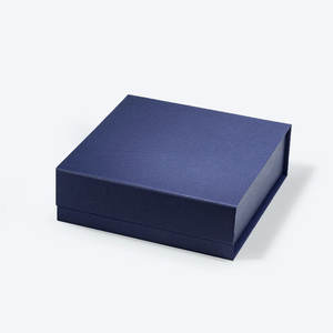 Boîte d'emballage cadeau de présentation carrée personnalisée de couleur <span class=keywords><strong>bleu</strong></span> <span class=keywords><strong>marine</strong></span> de luxe vente en gros avec couvercle magnétique - Product Image 1