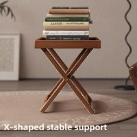 Table basse en bambou pliable, moderne, écologique et durable avec plateau en MDF et rangement pour la chambre à coucher et le salon