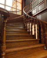 Balustres d'escalier en bois au design moderne et populaire, installation facile, balustrades et rampes en bois massif, marque Hardworking