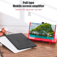 Univeral 10/12 Inch 3D HD Video Display Enlarged Cell Phone Holder Bracket Desktop Stand Mobile Phone Screen Magnifier