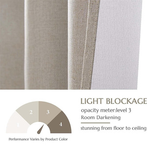 Cortinas Opacas Térmicas de 52*96 Pulgadas con Ojales, Cortinas Opacas Sólidas Listas para Usar para Sala de Estar, Cenefas - Product Image 4