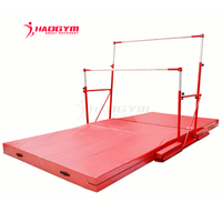 Barres asymétriques de gymnastique junior HAOGYM pour l'entraînement, avec tapis d'atterrissage, équipement de gymnastique pour les filles des clubs