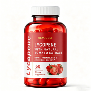 Licopeno OEM para Hombres - Extracto de Tomate de 60 mg, Fórmula de Etiqueta Limpia sin Aditivos, Fabricación sin <span class=keywords><strong>Gluten</strong></span>/Alergenos - Product Image 1