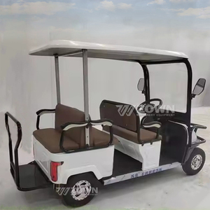Carrito de golf eléctrico amarillo para 4 pasajeros, fabricado por Manufacturer, para transporte en zonas turísticas y campus. - Product Image 6