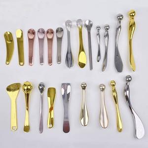 Espátula de Belleza Metálica Personalizada, <span class=keywords><strong>Mini</strong></span> Espátula de Maquillaje Portátil, Aplicador de Productos para el Cuidado de la Piel para Tratamientos de Spa y Salón - Product Image 3