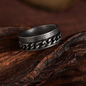 Anillo Giratorio Digital de Runas Vikingas para Hombre y Mujer, Anillo de Acero Inoxidable con Números <span class=keywords><strong>Romanos</strong></span> para Ansiedad - Product Image 5