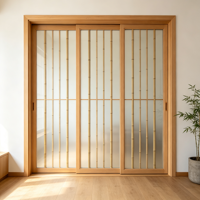Porte coulissante en verre minimaliste de style chinois haut de gamme, étanche, simple vitrage, pour villa, maison ou usage commercial