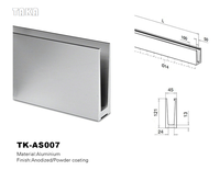Takara — rambarde en verre sans cadre en aluminium, Balustrade à pince pour coupe poorée/balcon