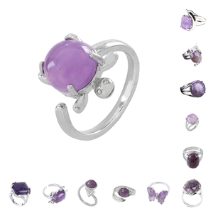 وصل حديثًا مجوهرات أنيقة أنيقة أنيقة متعددة الأشكال أرجوانية طبيعية للنساء - Product Image 6