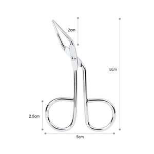 Tijera de Punta inclinada profesional, pinzas para cejas, extractor de pelo fino para cejas, nariz, depilación, herramientas de maquillaje de belleza, accesorios - Product Image 6