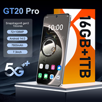 Smartphone Original GT 20 Pro 5G Económico, Octa Core, 16GB RAM, 1TB Almacenamiento, Cámara de 108MP, Pantalla HD de 7.3 Pulgadas, Batería de 7800mAh