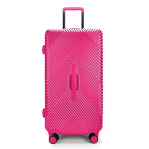 <span class=keywords><strong>Valise</strong></span> trolley diplomat, bagage tendance, 26 pouces, roulettes pivotantes, poignée télescopique, étui en néoprène avec mot de passe, DS-1353, rose vif - Product Image 3