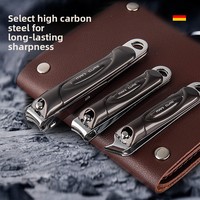 Ensemble de manucure professionnel de luxe en acier inoxydable 20 pièces, comprenant 20 outils (coupe-ongles, cure-oreilles), durable, portable, avec logo personnalisé