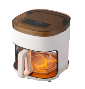 Voir à travers la fenêtre Friteuse à air chaud personnalisée Friteuse à air chaud Friteuse à commande numérique carrée <span class=keywords><strong>sans</strong></span> huile Four électrique 1300W TOC - Product Image 3