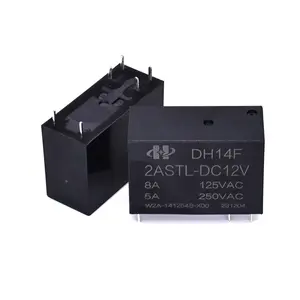 Relais de puissance DH14F-2ASTL-DC12V 20A relais industriel 5V 12V 24V 48V PCB relais de contrôle 6 broches 8 broches
