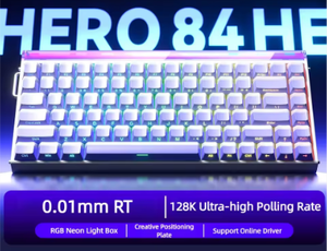 Teclado Mecánico Magnético para Juegos de PC Aula HERO84 8K RGB Retroiluminado, para Escritorio/Portátil, ESports, 84 Teclas, 0.01mm Rapid Trigger, Hot-Swap, USB - Product Image 3