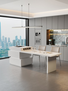 Isla <span class=keywords><strong>de</strong></span> Cocina Moderna Personalizable con Encimera Grande, Horno <span class=keywords><strong>de</strong></span> Vapor y Enchufe Bull Socket - Product Image 2