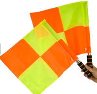 Drapeaux d'arbitre en polyester 30*40cm, drapeau de sport pour arbitre de football, drapeau à agiter à la main pour activités sportives en plein air
