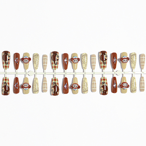 <span class=keywords><strong>Faux</strong></span> <span class=keywords><strong>ongles</strong></span> à presser faits main 3D avec strass motif dessin animé, <span class=keywords><strong>kit</strong></span> pour filles, idéal pour la fête des enfants, les anniversaires, le cosplay et le quotidien - Product Image 3