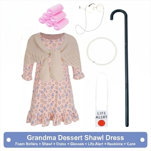 <span class=keywords><strong>Disfraz</strong></span> <span class=keywords><strong>de</strong></span> Abuela para Niñas, Conjunto <span class=keywords><strong>de</strong></span> Peluca y Vestido <span class=keywords><strong>de</strong></span> Anciana para 100 Días <span class=keywords><strong>de</strong></span> Escuela, Divertido <span class=keywords><strong>Disfraz</strong></span> <span class=keywords><strong>de</strong></span> Abuelos para el Día del Libro - Product Image 4
