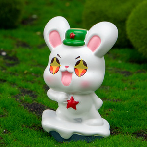 Yu Mo Craft Rabbit Stories Blind Box Figurines de dessin animé mignonnes Ornements en résine Décorations de bureau Cadeaux - Product Image 3