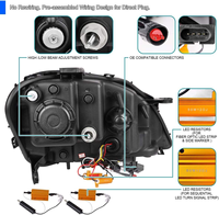 Phares LED modifiés pour Mercedes-Benz ML350 W164 2009-2012, phares LED DRL, clignotants, feux de route 12V