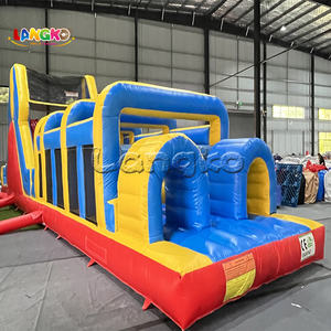 Parcours d'obstacles gonflable pour enfants en PVC de qualité commerciale, <span class=keywords><strong>jeux</strong></span> gonflables <span class=keywords><strong>Ninja</strong></span> avec toboggan pour enfants - Product Image 1