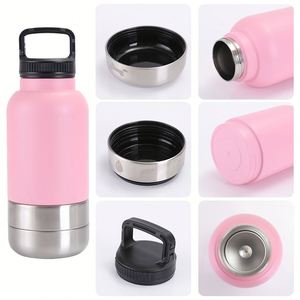 Comedero Portátil de Acero Inoxidable de 32oz con Logotipo Personalizado, Tazón de Viaje para Mascotas, Botella de Agua 3 en 1 Desmontable con Tapa y Aislamiento para Perros - Product Image 2