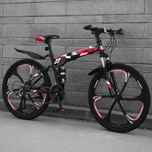 Bicicleta de montaña de aleación de magnesio/bicicleta plegable MTB barata 26 pulgadas/OEM 26 ''bicicleta de montaña ciclos plegables de suspensión completa para hombres - Product Image 1