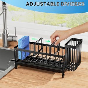 Hot Sale Stainless Steel Sink Caddy Kitchen Countertop Organizer Sponge Holder Scrubber Sponge Brushes Dishcloth Storage Rack - Product Image 3