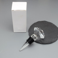 Bouchon de bouteille de vin en cristal, design boule de diamant facettée, bouchon réutilisable pour vin rouge, champagne, cadeaux de mariage et de bar
