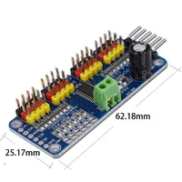 PCA9685PW Controlador de Servo PWM de 16 Canales y 12 Bits, Interfaz I2C, Módulo PCA9685 para Raspberry Pi
