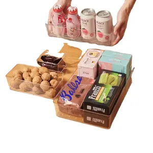 Desktop Transparent Storage Box Cute Student Storage Basket Acrylic Storage Cosmetics Table Jewelry Plastic Box