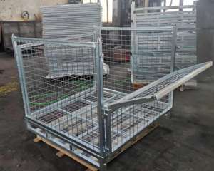 <span class=keywords><strong>Cage</strong></span> de stockage galvanisée pliable pour entrepôt robuste de haute qualité et de grande capacité vente à chaud en usine vente directe - Product Image 4